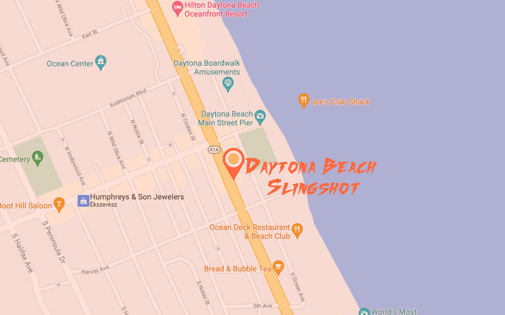 Daytona Beach Slingshot Map